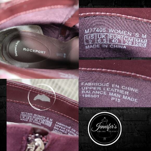 Rockport NEW Women's Seven To 7 Windsor Wine Ally Suede Heeled Bootie Size 9 - Picture 12 of 16